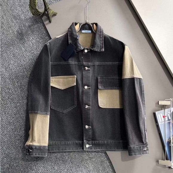Prada jacquard denim jacket - Picture 1 of 8
